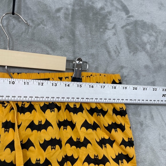 Hanna Andersson Women's XL Pima Cotton PJ Bottoms Orange Bats Pats w/Pockets - Picture 6 of 7